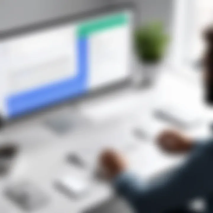 User engaging with an online collaboration tool