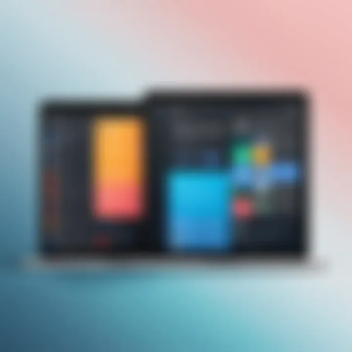 Visual Content Sharing Application A dynamic screenshot of a unique visual content sharing application