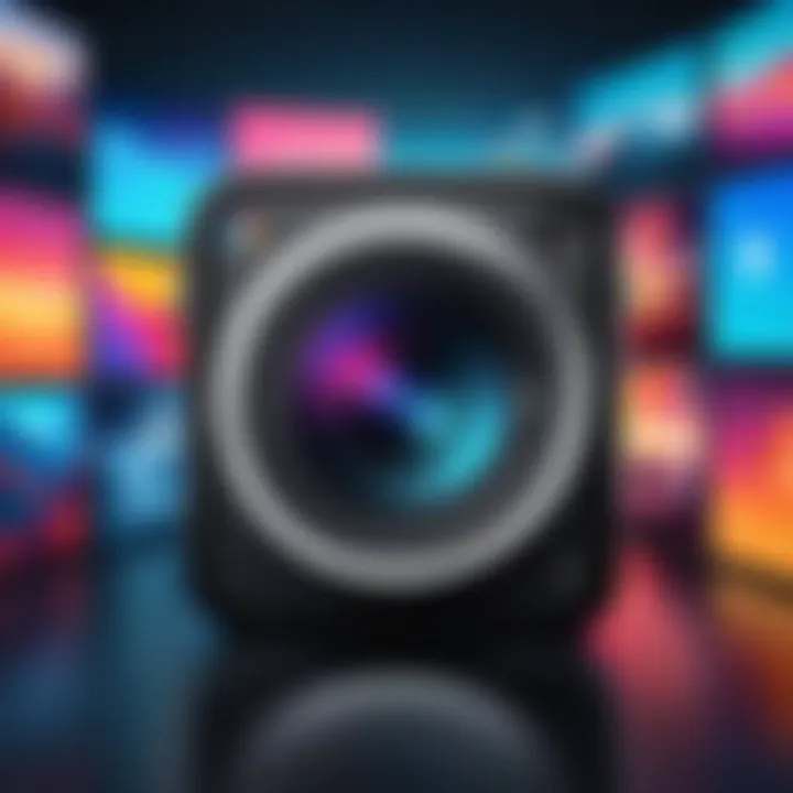 Artistic Photography Showcase A vibrant interface of a social media platform showcasing artistic photography