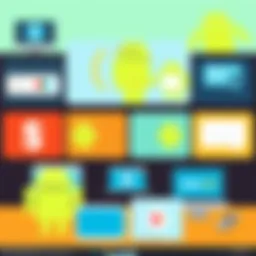 Showcasing various Android app emulators on a Windows 10 interface