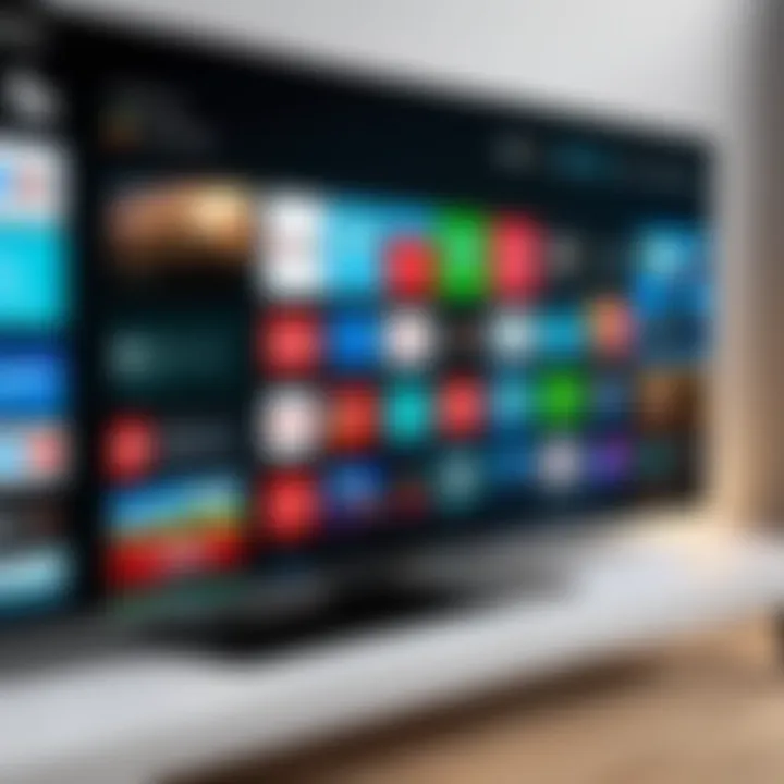 User navigating through various Android TV channels