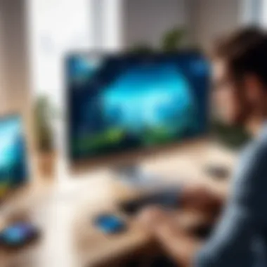 Immersed in Ad-Free Gameplay An individual deeply engaged in a captivating game without interruptions