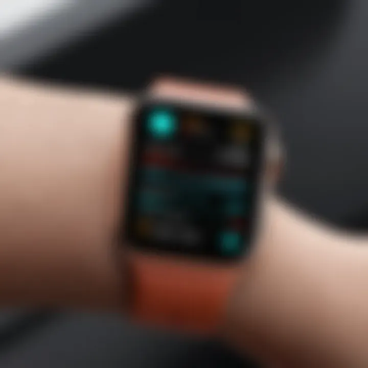 User engaging with an HRV app interface on Apple Watch