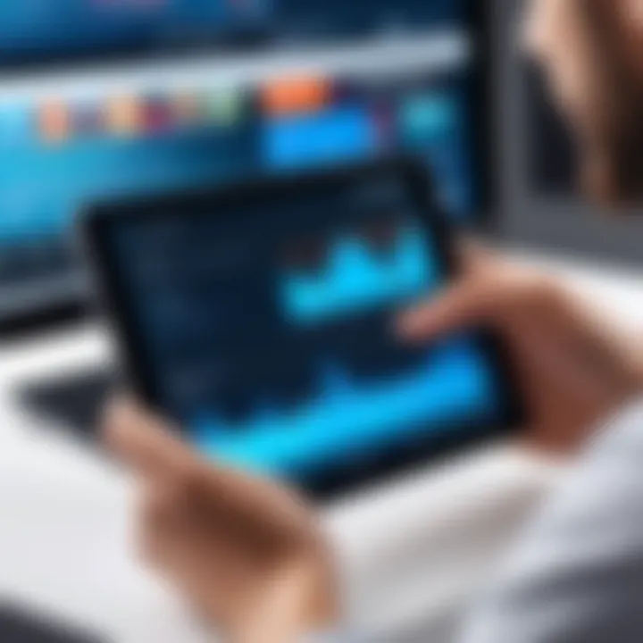 User engaging with a video application on a mobile device