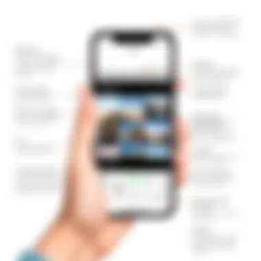 Mobile device displaying an image editing app with advanced features