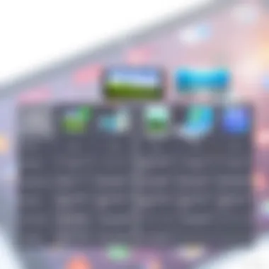 Comparison chart displaying features of different image combination apps