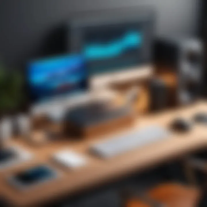 A creative workspace with songwriters using technology to enhance their craft.