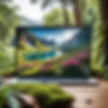 Nature Photo with Blurred Edges A stunning visual showcasing blurred edges of a nature photograph