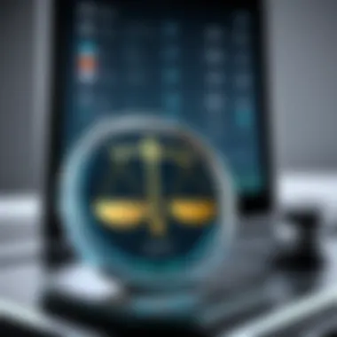 Legal scales symbolizing compliance issues related to call recording.