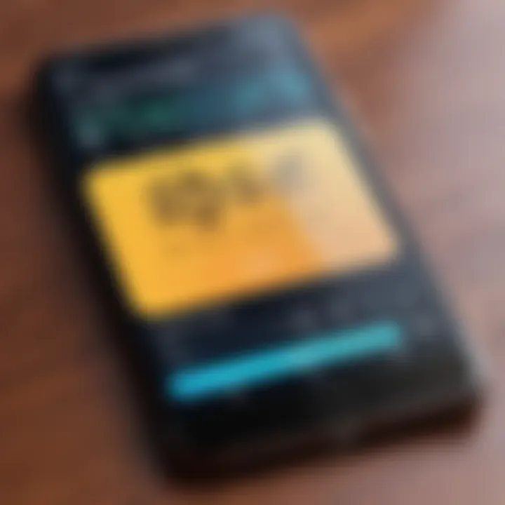 Close-up of a smartphone displaying a music theory app