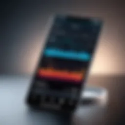 Smartphone displaying a voice modulation app interface