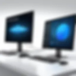 Visual comparison of remote access software interfaces