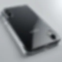 Sleek clear case showcasing a smartphone's design