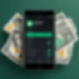 Illustration depicting the integration of Earnin and Cash App functionalities