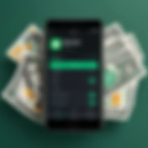 Illustration depicting the integration of Earnin and Cash App functionalities
