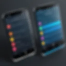 User interface of a conversation recording app showcasing various features