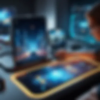 Concept art representing future innovations in mobile gaming