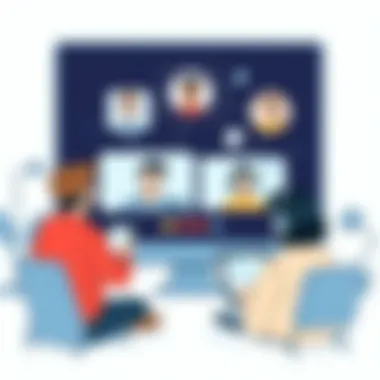 Cross-Platform Video Call in Action Users from different devices engaging in a video call