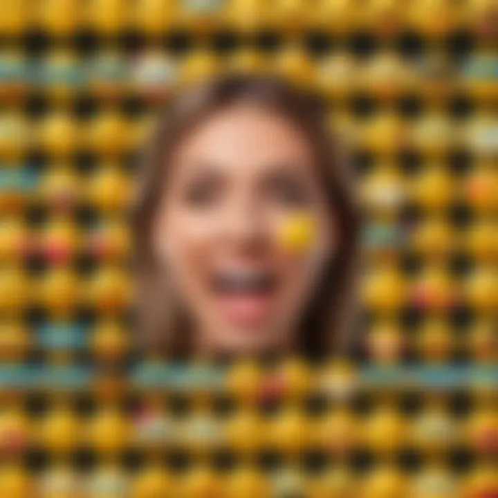 Illustration highlighting the emotional expression conveyed by custom emojis