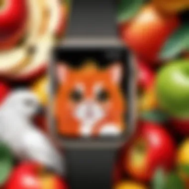 Whimsical Animal Companions Playful cartoon animal Apple Watch face wallpaper