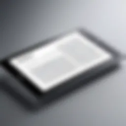 Elegant display of a Sony e-ink tablet showcasing its sleek design