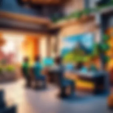 Enhanced Gaming Experience in Minecraft Players enjoying a complex gaming experience
