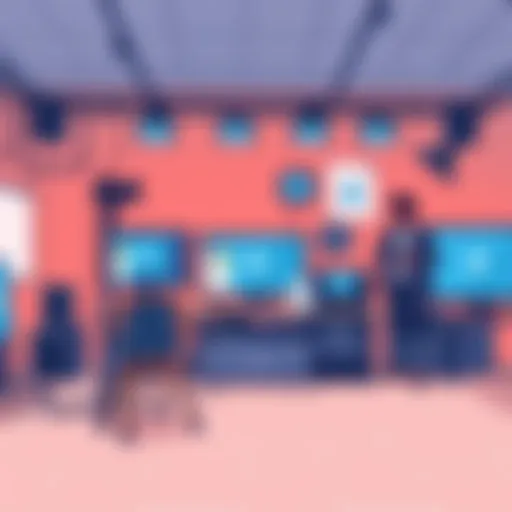 Technical Setup for Facebook Live Streaming A captivating scene of a live streaming setup with tech equipment