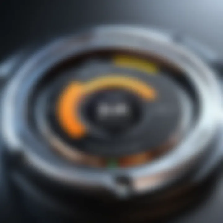Close-up view of the HaloLock technology demonstrating its magnetic alignment feature.