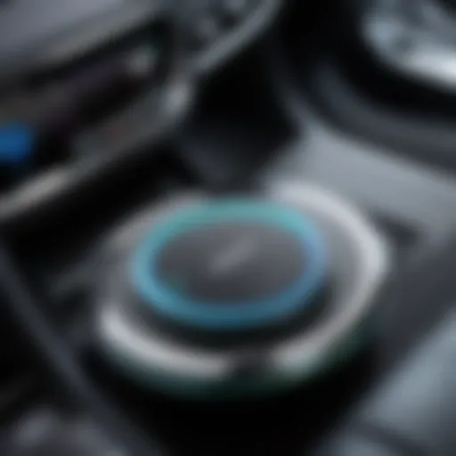 Sleek design of the ESR HaloLock Dashboard Wireless Charger showcasing its modern aesthetic.