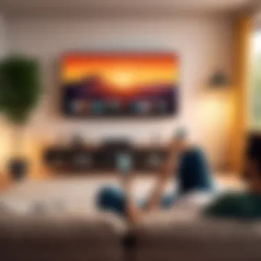 Enjoying Movies with Free Streaming Options Person enjoying a movie night at home