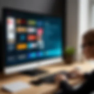 User Experience in Streaming Selection User browsing streaming options on a device