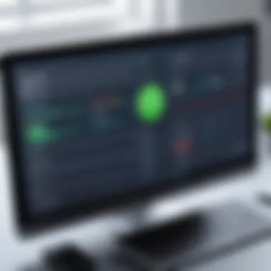 User navigating through an alternative accounting software interface