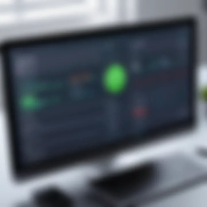User navigating through an alternative accounting software interface