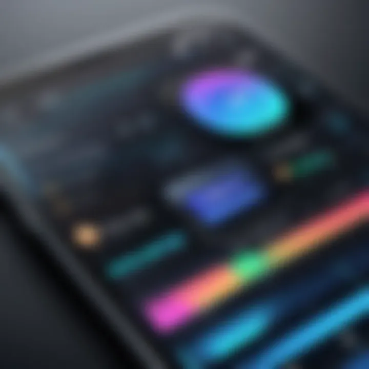 User interface of a popular offline music app