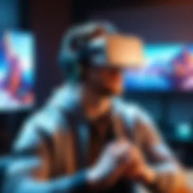 An engaging gaming session where players experience virtual reality using Oculus headsets.