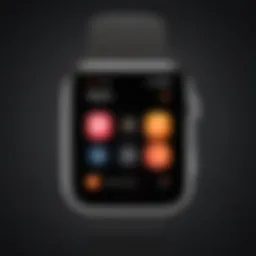 User interacting with Apple Watch music app