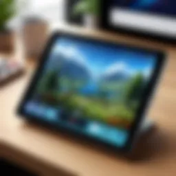 Classic iPad with a nostalgic game on screen