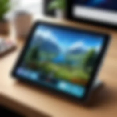 Classic iPad with a nostalgic game on screen