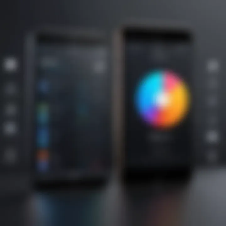A comparison chart of free and premium apps