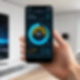 A smartphone displaying a room measurement app interface