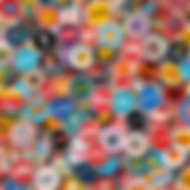 Cultural Impact of Stickers in Digital Communication Artistic depiction of cultural significance of stickers