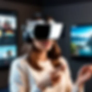 User engaging with a VR movie application