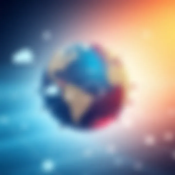 Global Connectivity through Messaging Illustration of a globe symbolizing global connectivity