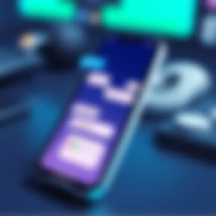 Smartphone with Messaging Apps A smartphone displaying various free WiFi messaging apps