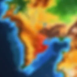 Detailed view of geographical data visualization