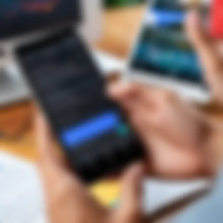 User engaging with the Google Translate Conversation App interface