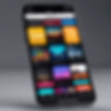Navigating Music Genres on iPhone A user navigating through music genres on an iPhone screen