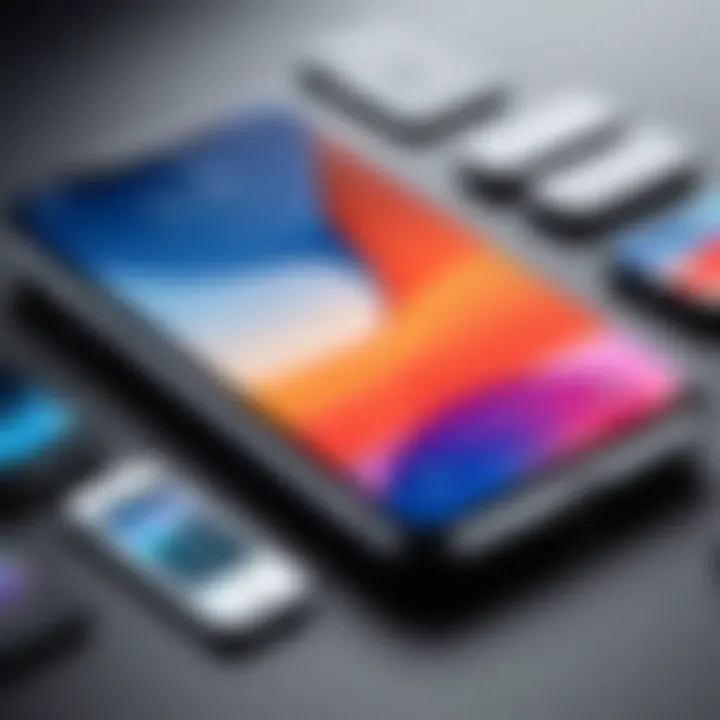 Diverse functionalities of iPhone displayed