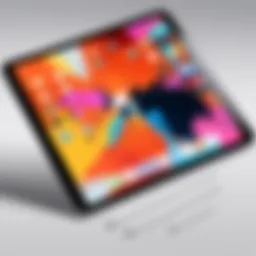 A close-up of the iPad showcasing its vibrant display and design.