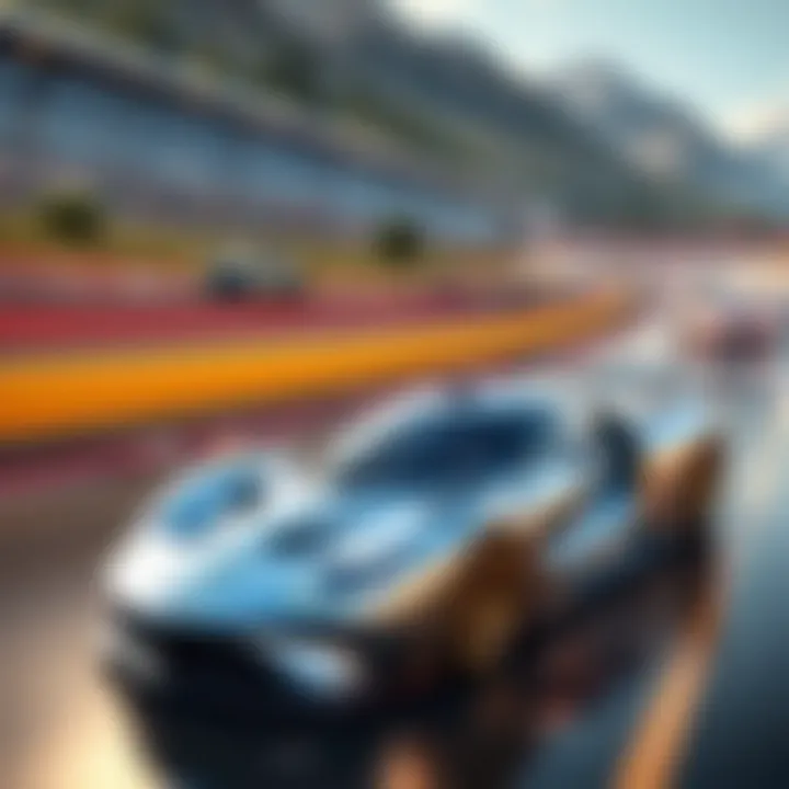 A thrilling racing game captured on an iPhone screen